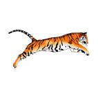 Tiger jumping, decals stickers