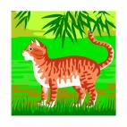 Cat in the nature, decals stickers