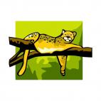 Jaguar on branch, decals stickers