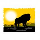 Lion at sunset, decals stickers