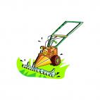 Lawn mower, decals stickers