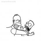 Homer and Bart Simpson the Simpsons, decals stickers