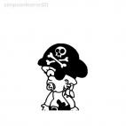 Maggie Simpson pirate the Simpsons, decals stickers