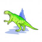 Green dinosaur, decals stickers