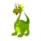 Green dinosaur, decals stickers