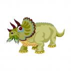 Triceratops eating, decals stickers