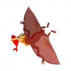 Pterodactyl biting fish, decals stickers