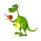 Dinosaur waiter, decals stickers