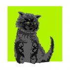 Grey cat, decals stickers