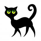 Black cat, decals stickers