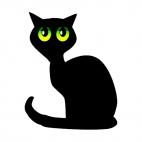 Black cat, decals stickers