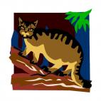 Cat walking on tree, decals stickers