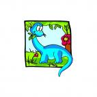 Tyrannosaurus eating leaves, decals stickers