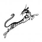 Cat jumping, decals stickers