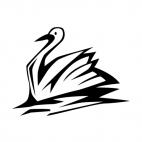 Swan floating, decals stickers