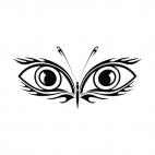 Butterfly with two eyes design, decals stickers