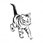 Cat walking, decals stickers