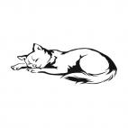 Cat sleeping, decals stickers