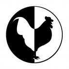 Chicken symbol, decals stickers