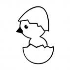 Chick hatching, decals stickers