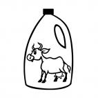 Cattle in a bottle, decals stickers