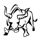 Bull angry, decals stickers