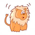 Surprised lion, decals stickers
