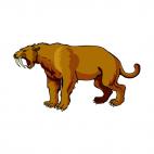 Roaring sabre toothed tiger, decals stickers