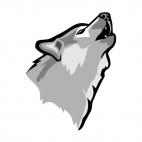 Wolf roaring, decals stickers