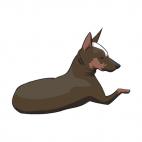 Dog laying down, decals stickers