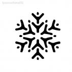 snow flake christmas, decals stickers