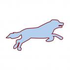 Dog running silhouette, decals stickers