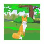 Fox in the nature, decals stickers