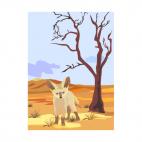 Fox cub in the nature, decals stickers