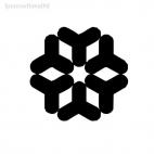 snow flake christmas, decals stickers