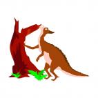 Dinosaur licking  tree, decals stickers