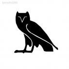 Owl medieval myth, decals stickers