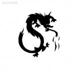 Dragon medieval myth, decals stickers