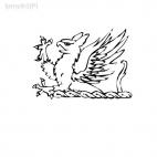 Dragon medieval myth, decals stickers