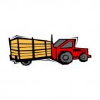 Tractor with trailer, decals stickers