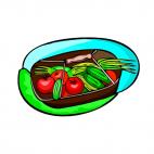 Vegetables basket, decals stickers