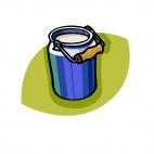 Milk can, decals stickers