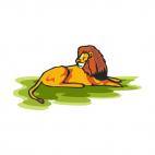 Lion laying down, decals stickers