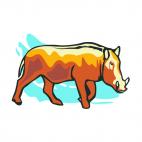 Wild boar, decals stickers