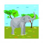Elephant roaring, decals stickers