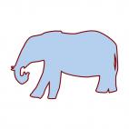 Elephant silhouette, decals stickers
