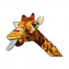 Giraffe with tongue out, decals stickers