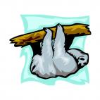 Sloth holding on a branch, decals stickers