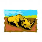 Rhinoceros, decals stickers