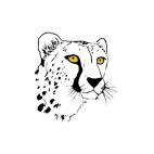Cheetah face, decals stickers